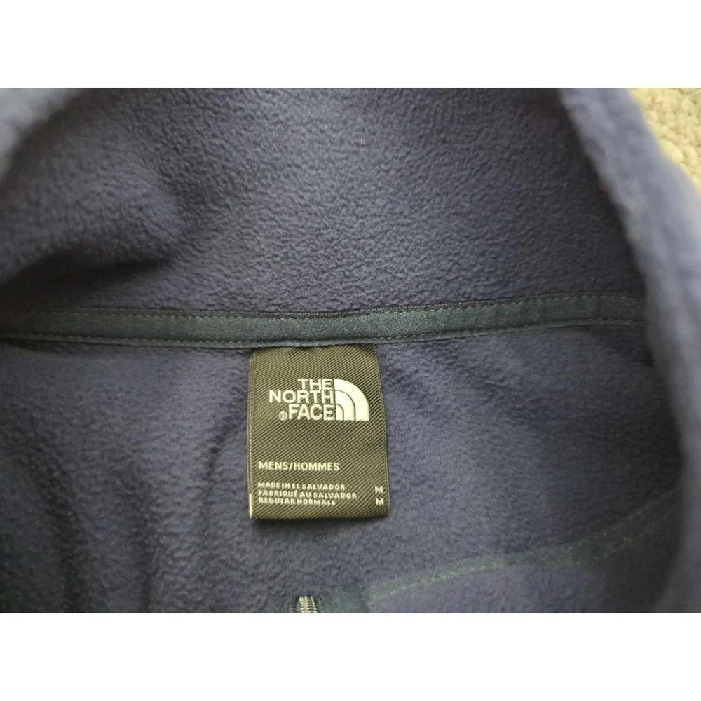 The North Face Pullover Mens M Blue 1/4 Zip‎ Logo Fleece Glacier Outdoor